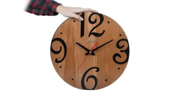 ساعت دیواری تبلیغاتی معرق چوبی(مجموعه کلاسیک) کد ck605cm