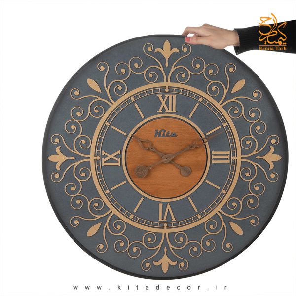 خرید آنلاین ساعت دیواری چوبی فلزی مدرن مجموعه رونیکا دکوراتیو کدckn629um