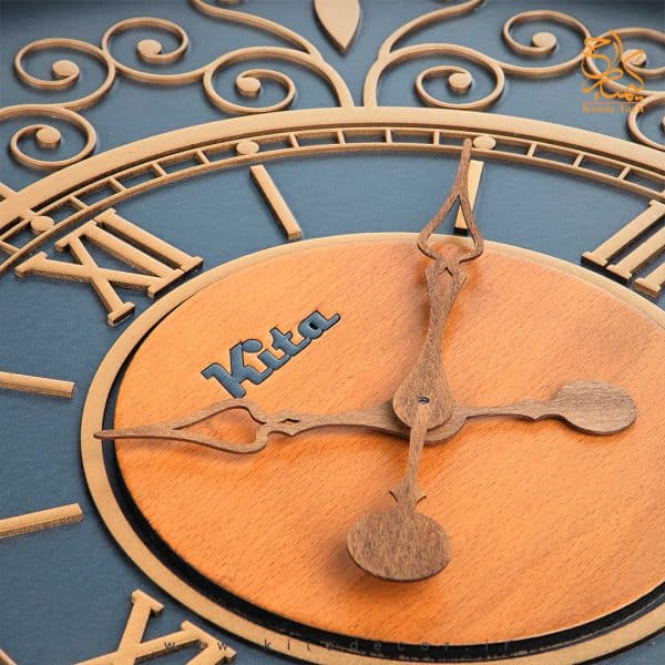 خرید اینترنتی ساعت دیواری چوبی فلزی مدرن مجموعه رونیکا دکوراتیو شیک کدckn629um