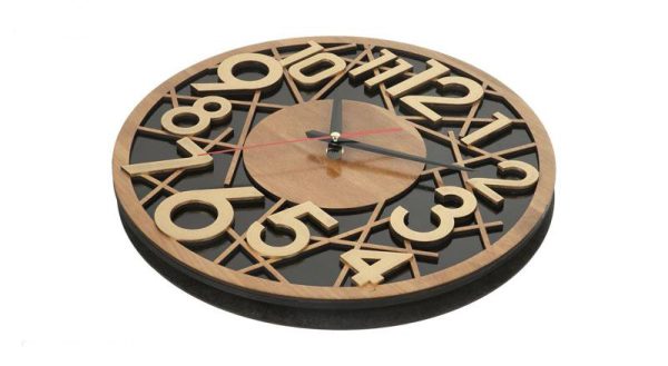 ساعت دیواری تبلیغاتی معرق چوبی قیمت مناسب گرد(مجموعه کلاسیک) کد ck602cm
