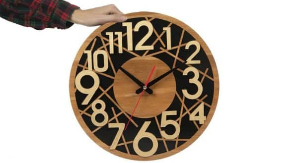 ساعت دیواری تبلیغاتی معرق چوبی قیمت مناسب گرد بهترین هدیه (مجموعه کلاسیک) کد ck602cm