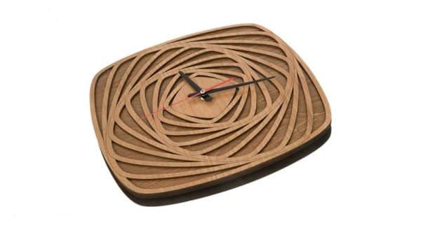 ساعت دیواری تبلیغاتی معرق چوبی قیمت مناسب(مجموعه کلاسیک) کد ck607c