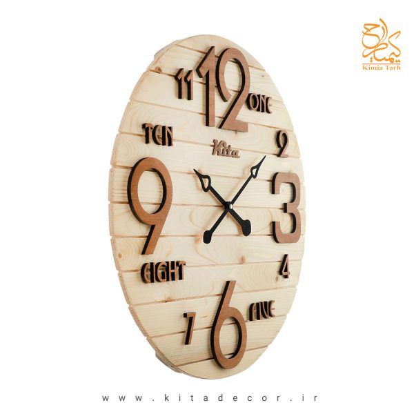 ساعت دیواری چوبی مدرن مدل هارمونی خرید هدیه تبلیغاتی کد ckh627km