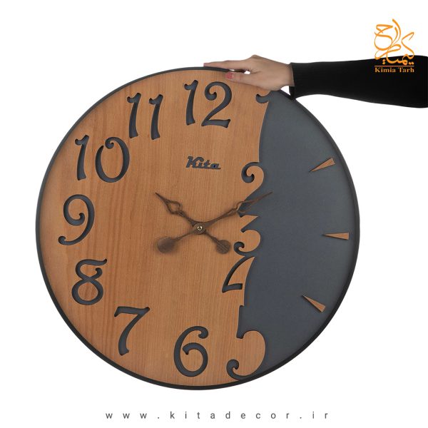خرید اینترنتی ساعت دیواری چوبی فلزی مدرن مجموعه رونیکا بهترین هدیه تبلیغاتی قیمت مناسب کدckn628um