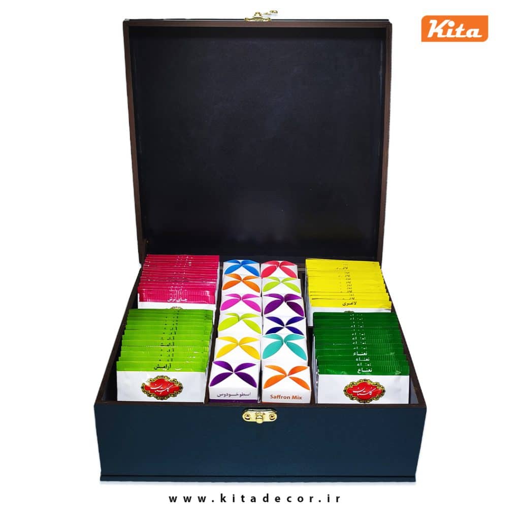 خرید جعبه پذیرایی رنگی چوبی مناسب دمنوش و تی بگ (7)